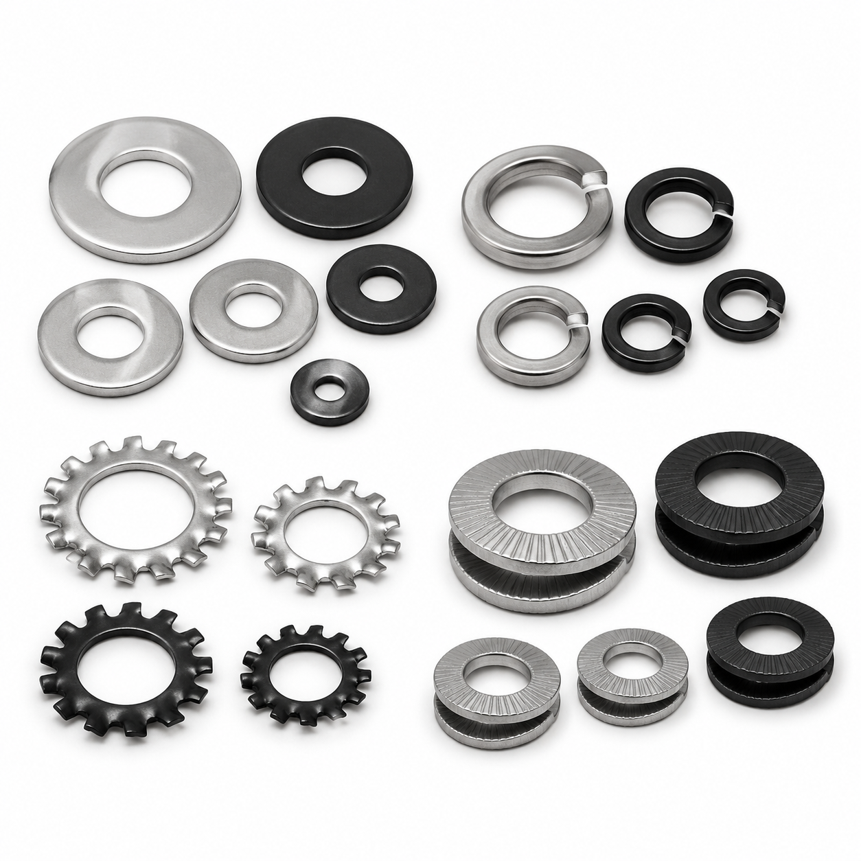 Flat, Spring and Lock Washers